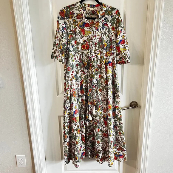 219 Tory Burch Printed Shirt Dress Promised Land Size XS - Picture 4 of 7